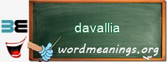 WordMeaning blackboard for davallia
